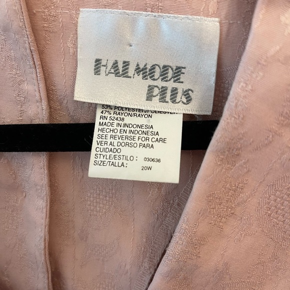 Vintage femme light pink midi dress size XL - Picture 3 of 5